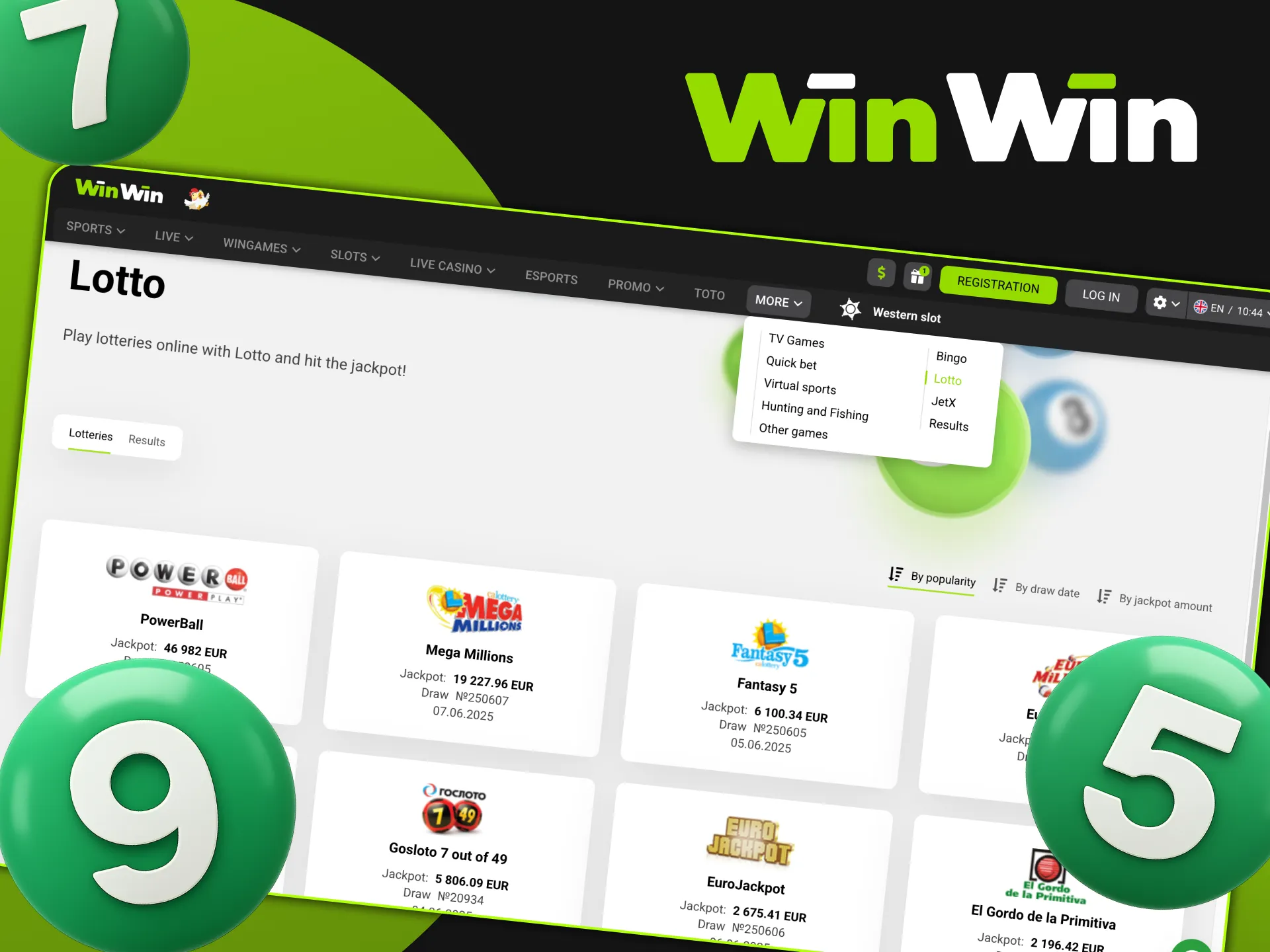 Play WinWin lottery and increase your chances.