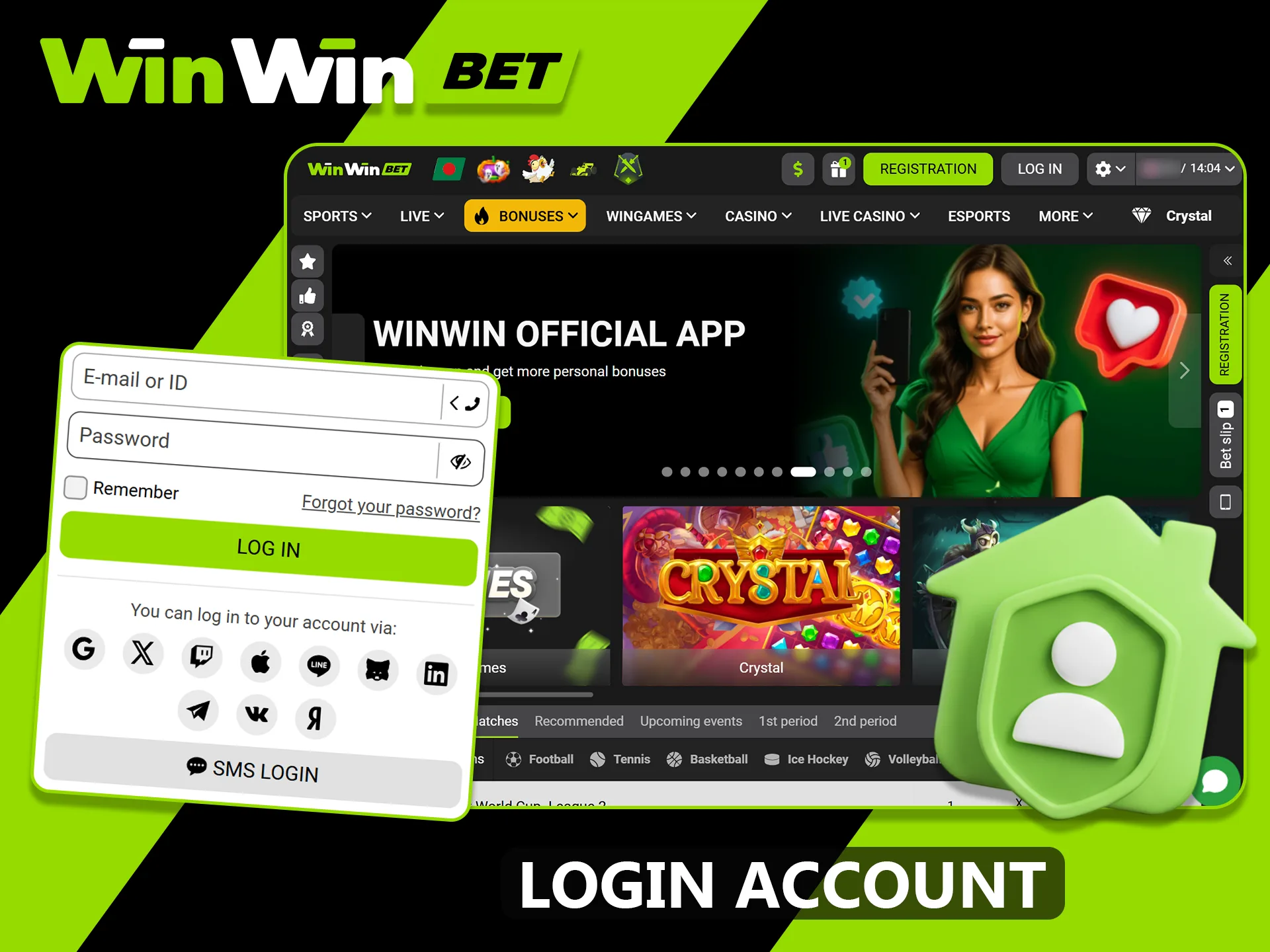 Login now and enjoy the best games on WinWin.